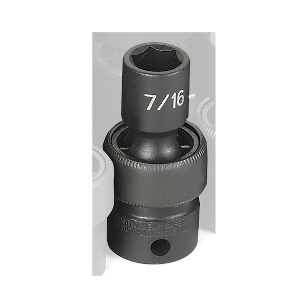 3/8" Drive, 7/16" Size, 6-Point Std, SAE Socket
